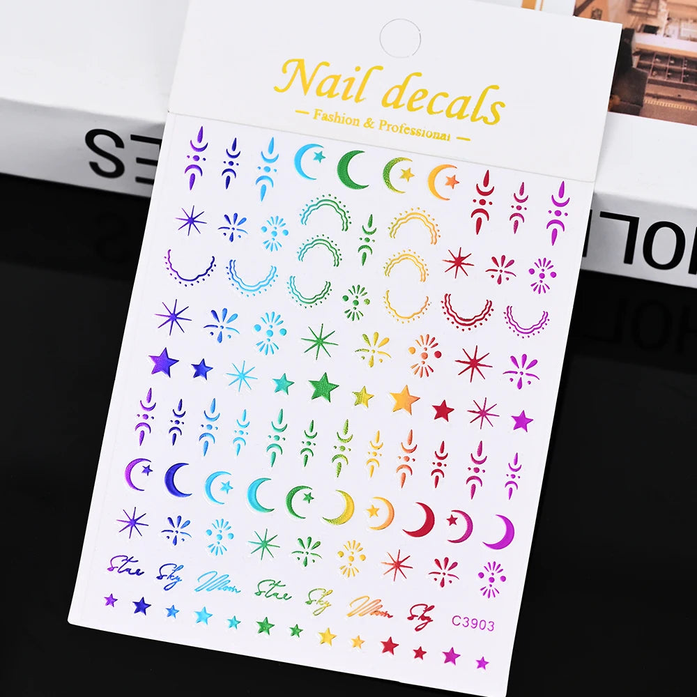 3D Star Nail Art Stickers