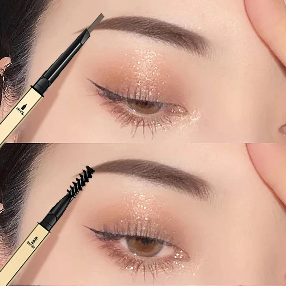 Small gold bar double-ended eyebrow pencil