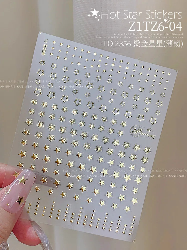 3D Star Nail Art Stickers
