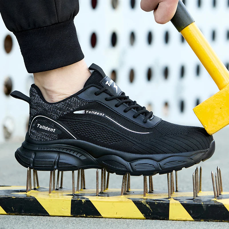 Men's safety anti smash and anti stab work shoes