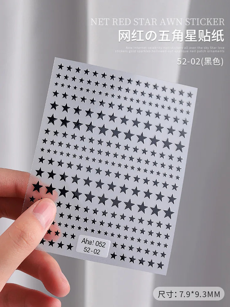 3D Star Nail Art Stickers