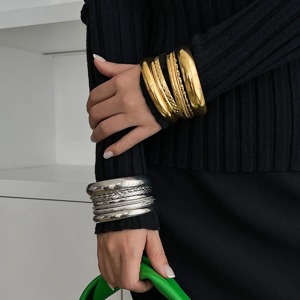 Bracelets Set Twist Texture Bangles