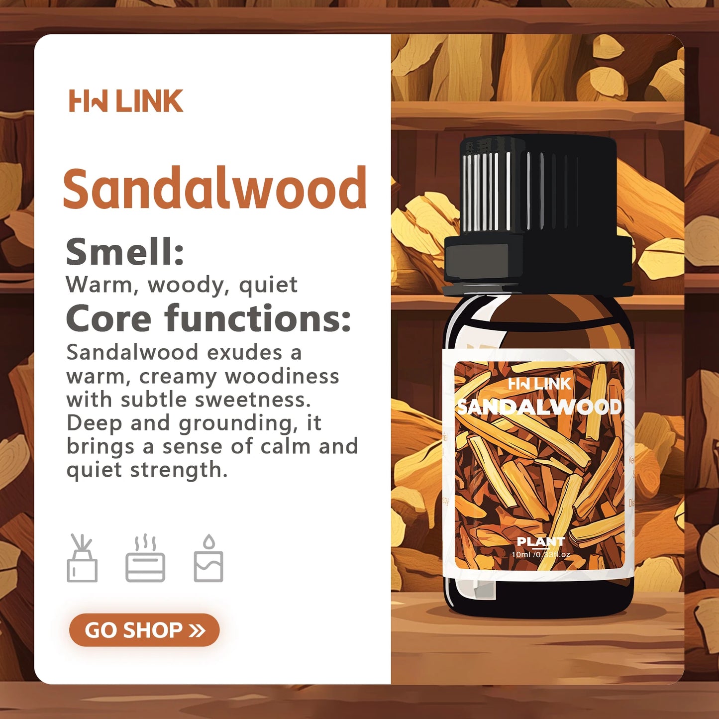 100% Pure Sandalwood Essential Oil