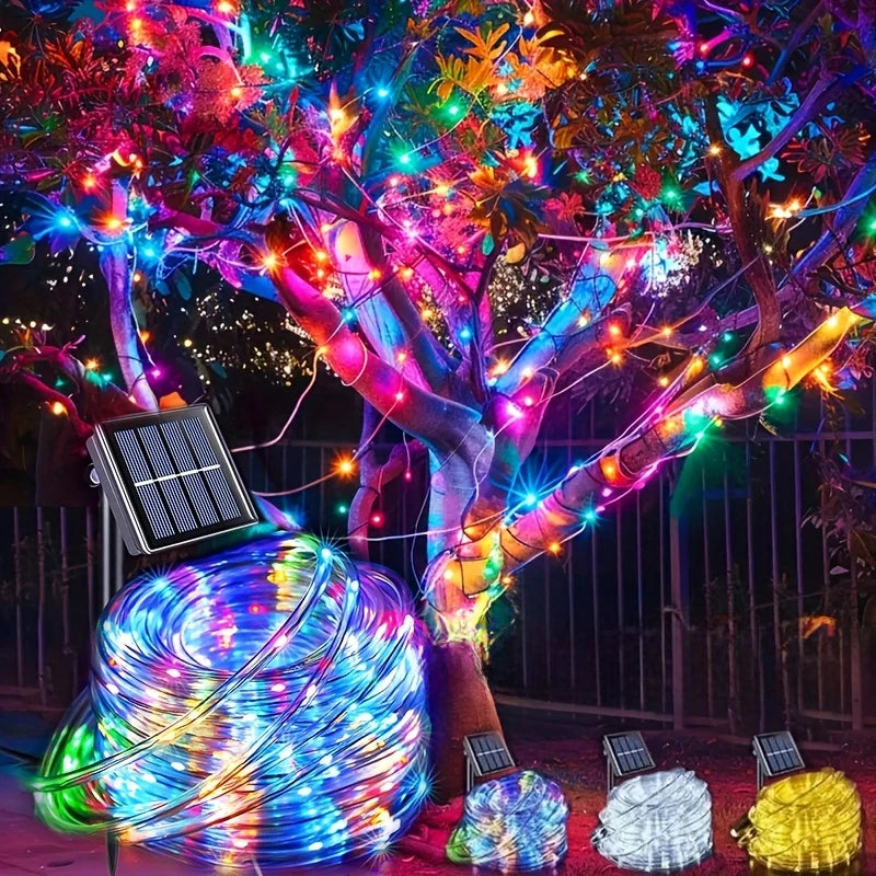 Solar Rope Outdoor Fairy String Lights