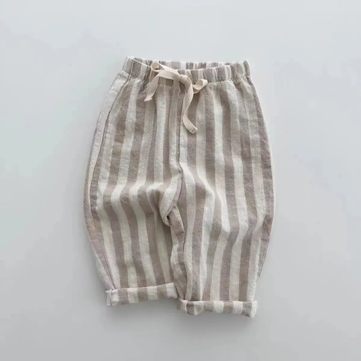 Vintage Linen Cotton Stripe Children Trousers