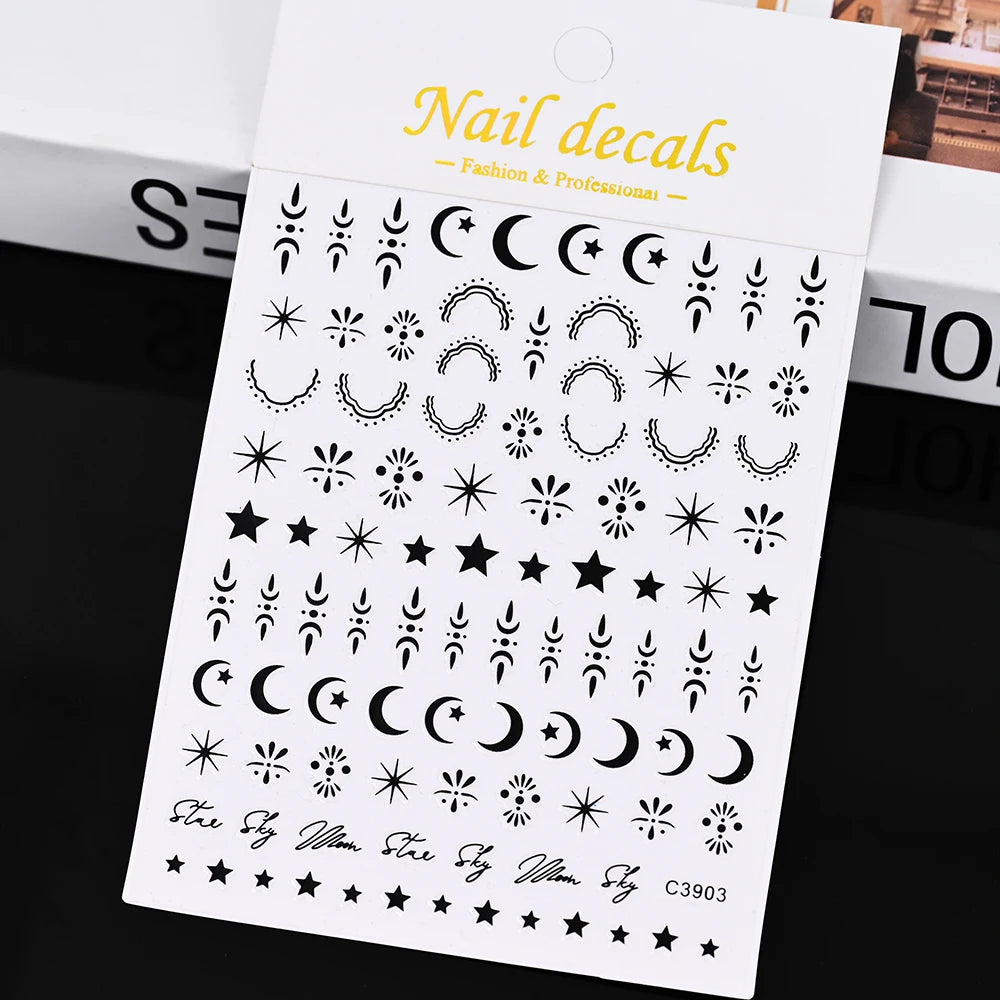 3 D Bronzing Nail Art Sticker