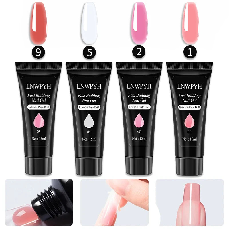 Nail Gel Polish Kit With LED Nail Lamp