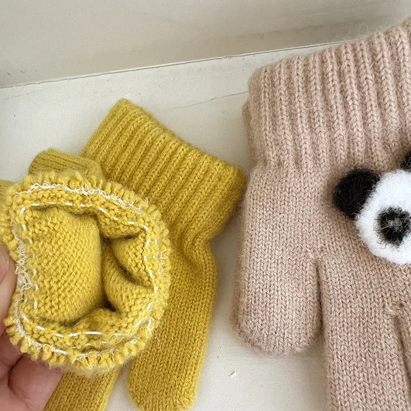 Cartoon Children Woolen Knitted Glove