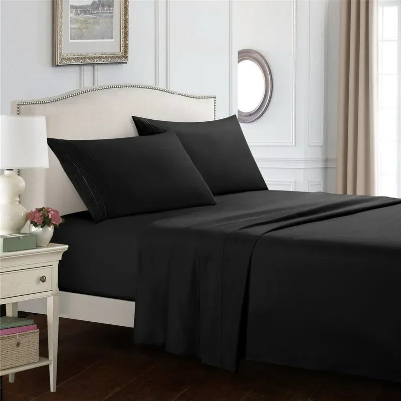 Embroidery Brushed Bed Set