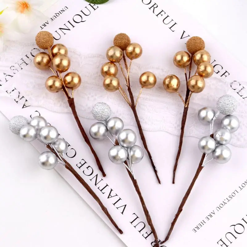 10 PCS Artificial Christmas Tree Berries