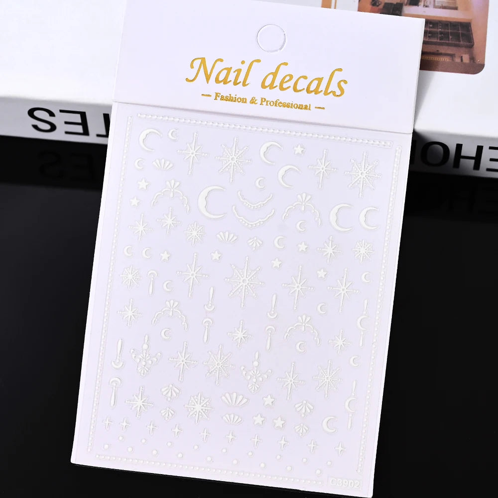 3D Star Nail Art Stickers