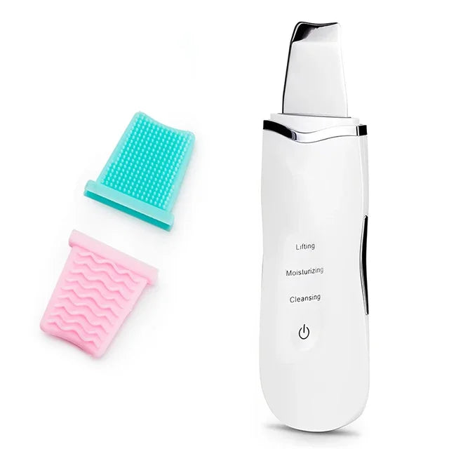 Ultrasonic Skin Scrubber Ance Pore Cleaner Peeling Blackhead Remover Deep Face Cleaning Ultrasonic Ion Facial Shovel Cleanser