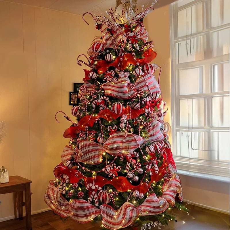 1Roll Christmas Mesh Ribbon DIY Bow