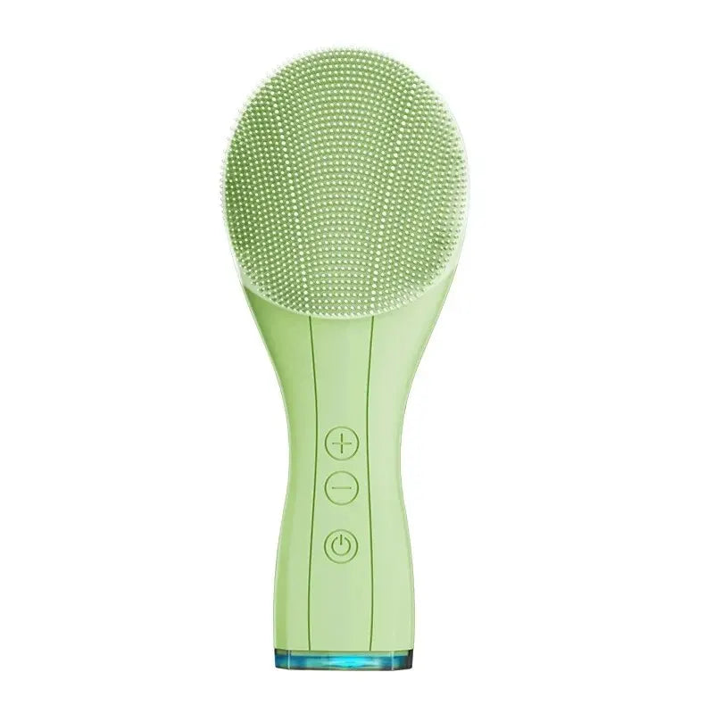 Electric Facial Cleansing Brush Deep Pore Cleaning Sonic Vibration Waterproof Acne Blackhead Remover Pore Cleaner Silicone
