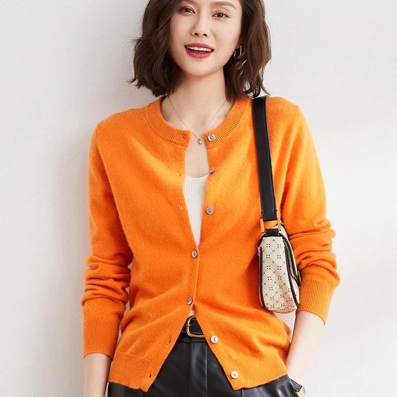 Women Knitted Cashmere Cardigans Sweaters