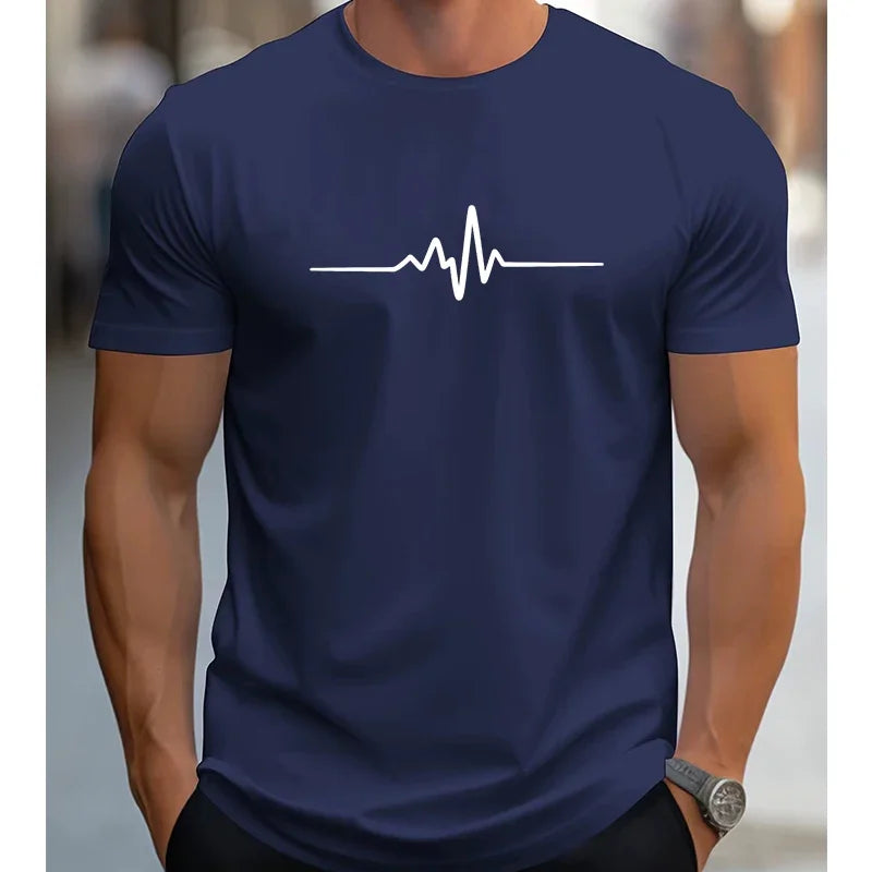 Summer Loose Size Creative Graphic Printed T-shirt For Men