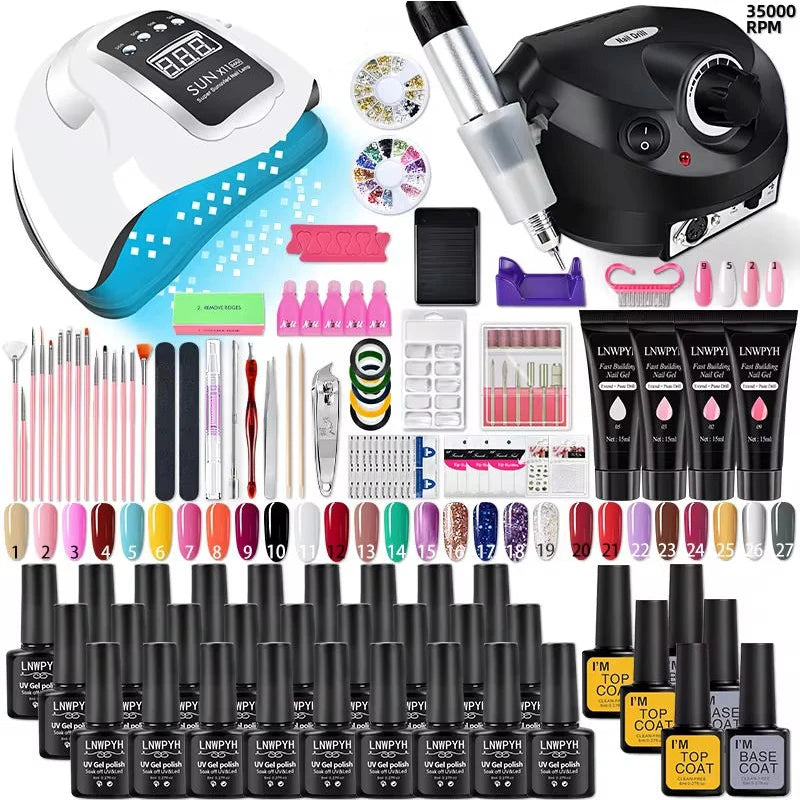 Nail Polish Kit With Nail Lamp