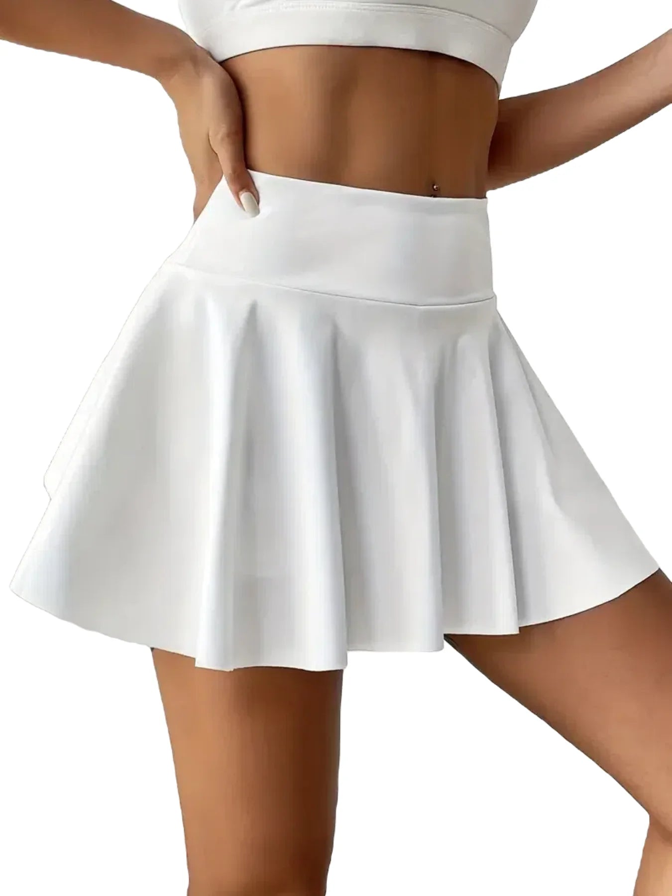 Women's Pleated Inner Pocket Short Fitness Mini Skirts