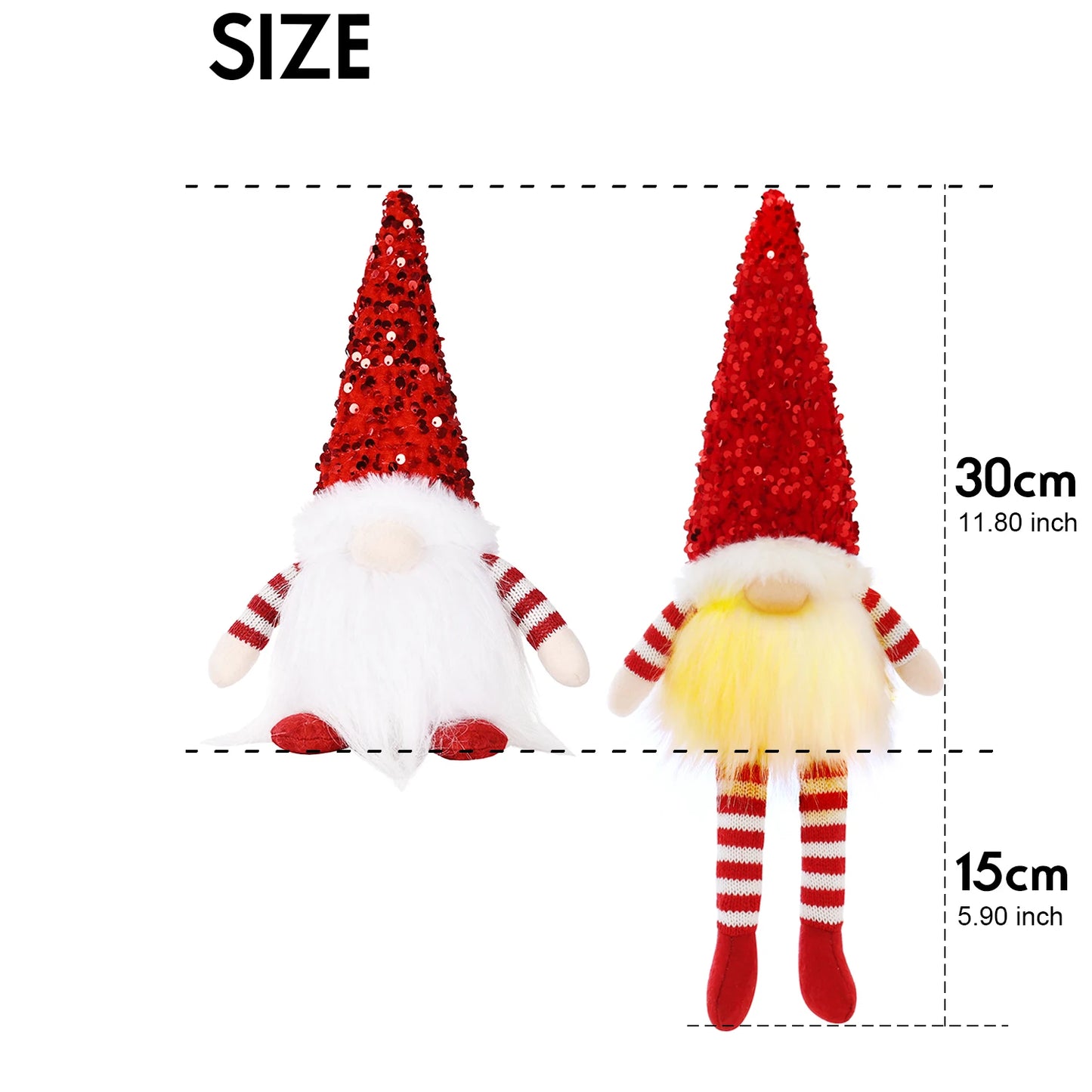 Glowing Gnome Christmas Faceless Doll