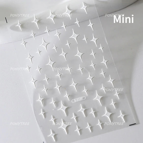 Star Moon Love Heart Necklace Nail Sticker