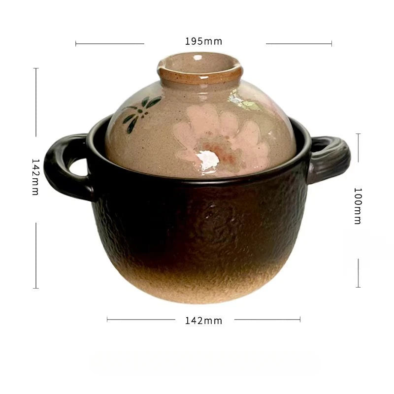 Casserole One Person Earthenware Japanese Style High Temperature Resistant Stew Pot Gas Rice Noodle Congee Tile Pot