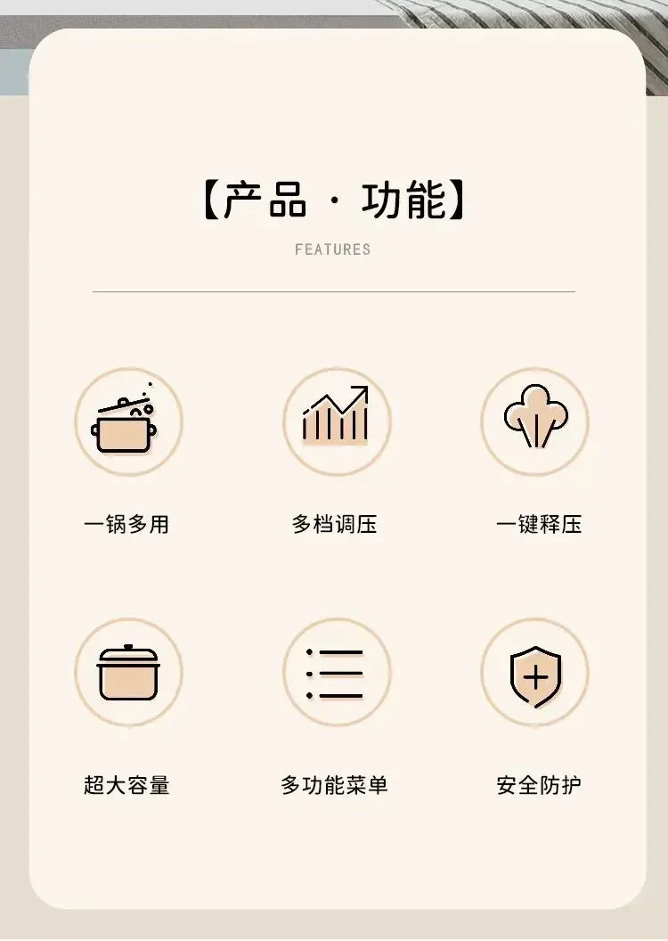 Household and commercial electric pressure cooker. Large capacity. Intelligent reservation. High pressure rice cooker.