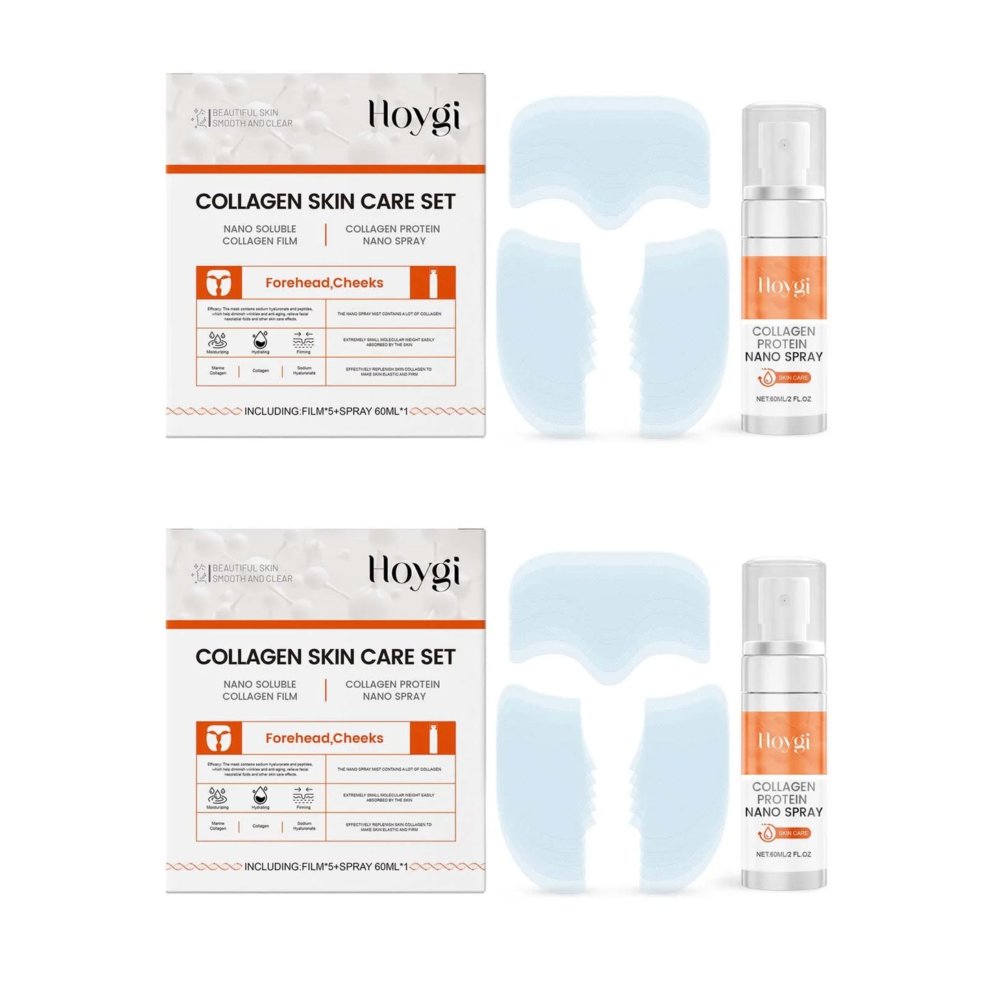 Nano Soluble Collagen Face Mask Serum Spray Set