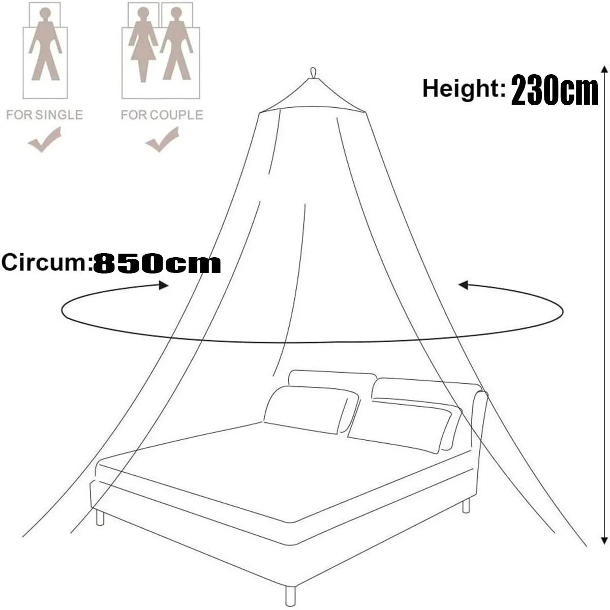 Summer Hung Dome Mosquito Net