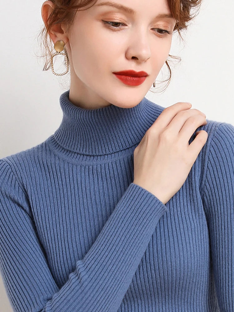 Women Knitted Cashmere Jumpers Soft Sweater