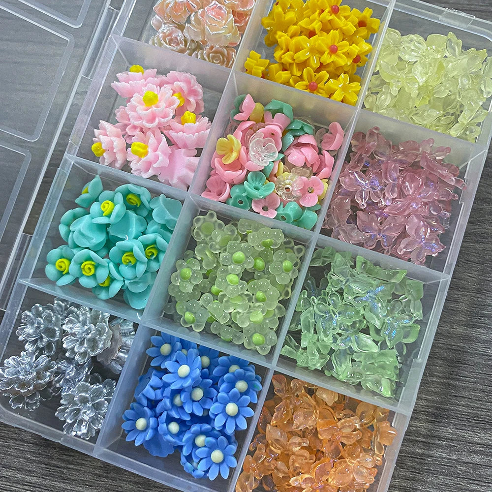 3D Multi-Shapes Flower Butterfly Nail Art