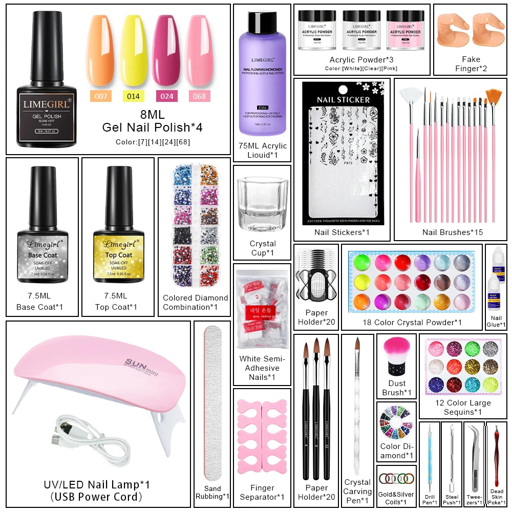 Acrylic Powder & Manicure Tools Set