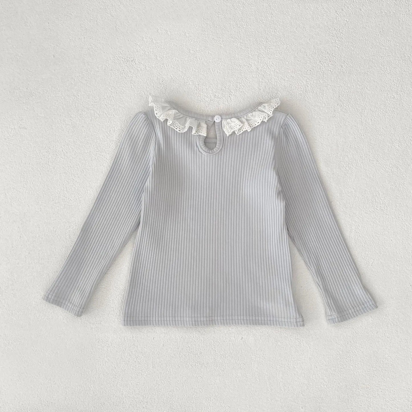 Exquisite baby girl fashion lace collar top