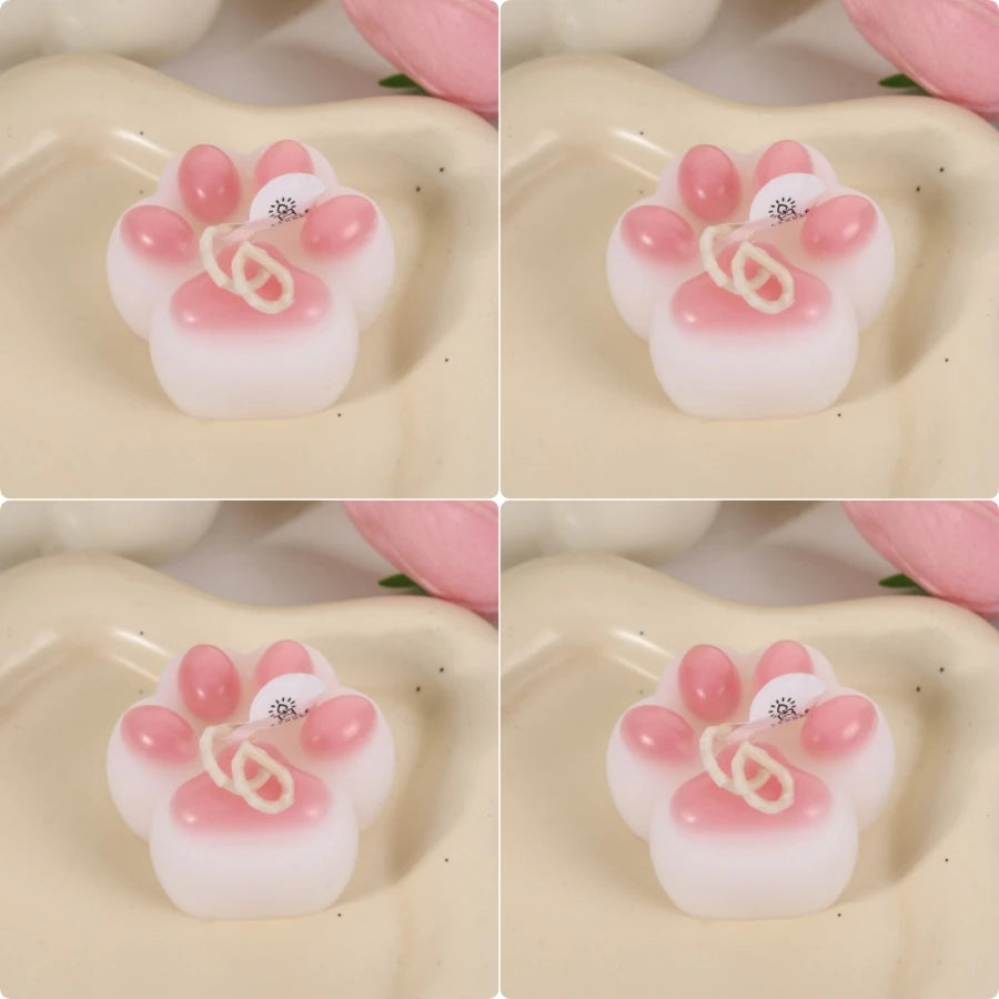1pc/4pc Cat Paw Design Scented Candle ,For Birthday, Valentine's Day, Diy Home Decoration, party decoration, wedding souvenirs