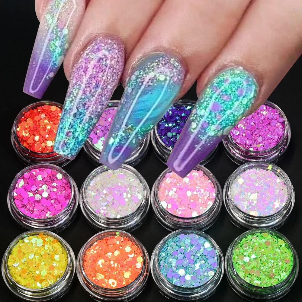 Sparkly Holographic Fine Sugar Nail Powder