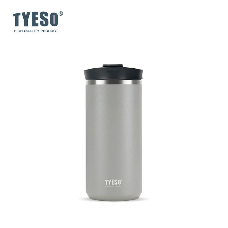 Tyeso French Press Travel Mug 304 Stainless Steel Portable Cold Brew Coffee Maker Tea Infuser Double-Wall Insulated Thermos