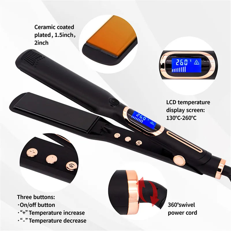 Hair Straightener High Temperature Wide Plates