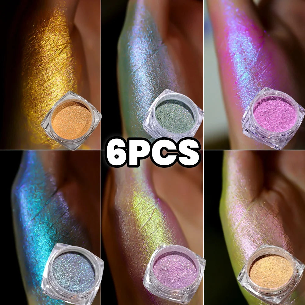 Elegant Mirror Chrome Effect Metallic Dust For Nail