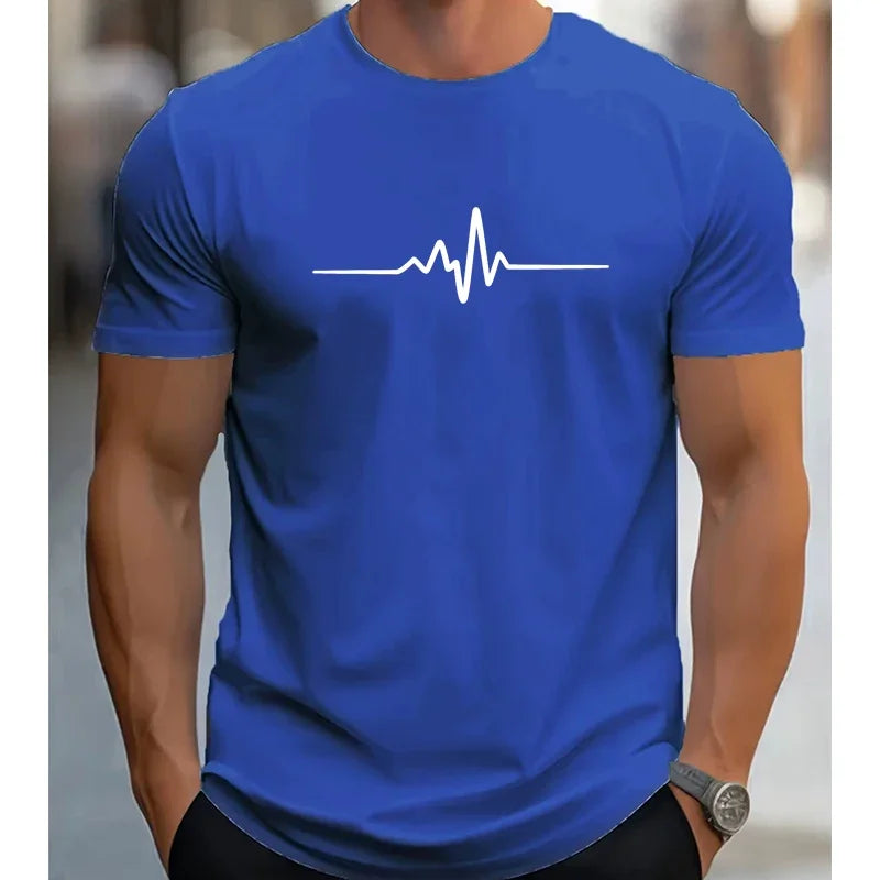 Summer Loose Size Creative Graphic Printed T-shirt For Men