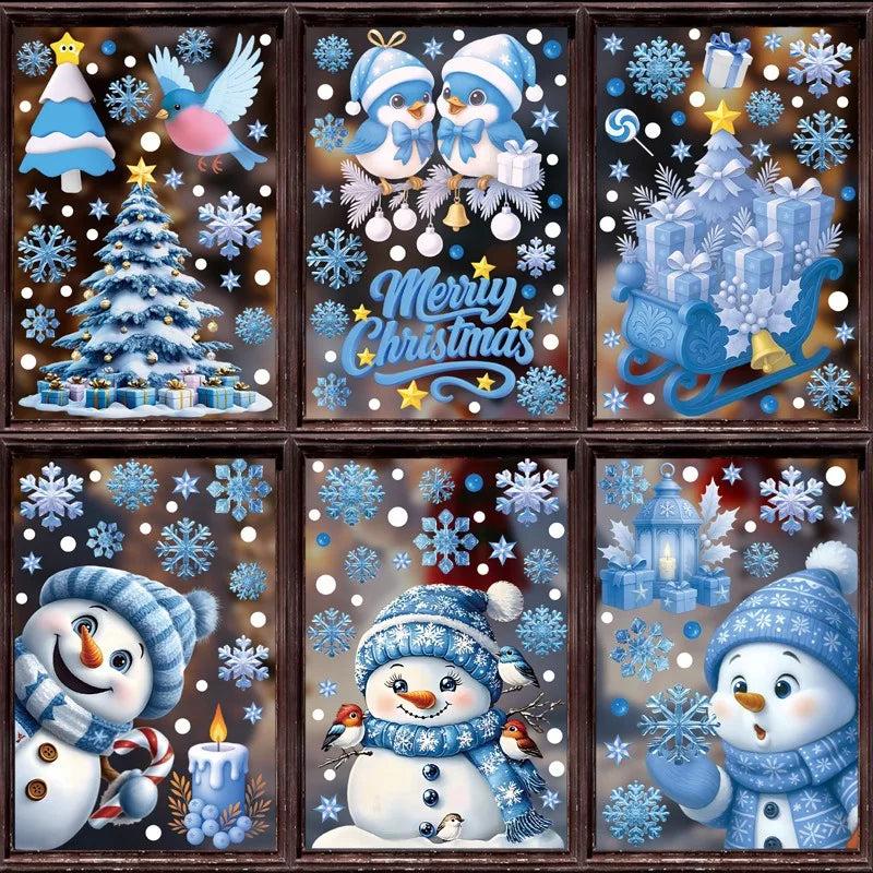 Christmas Window Stickers Snowman