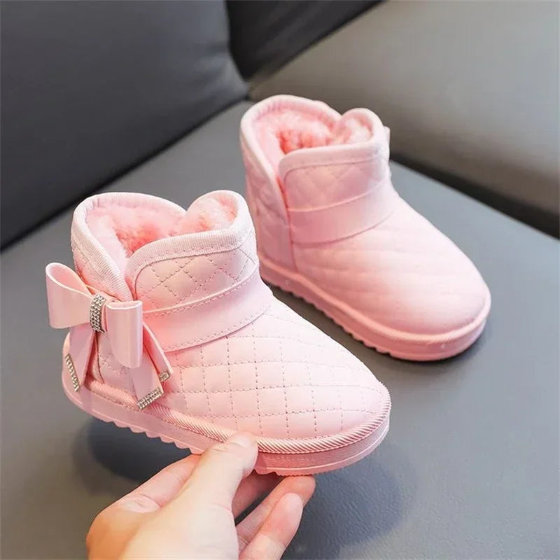 Big Crystal Bow knot Snow Boots