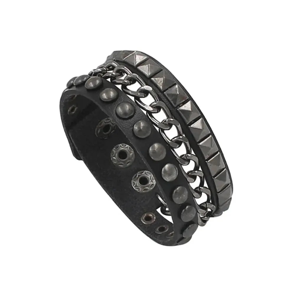 Hip Hop Rock Chain Multi Layered Bracelet