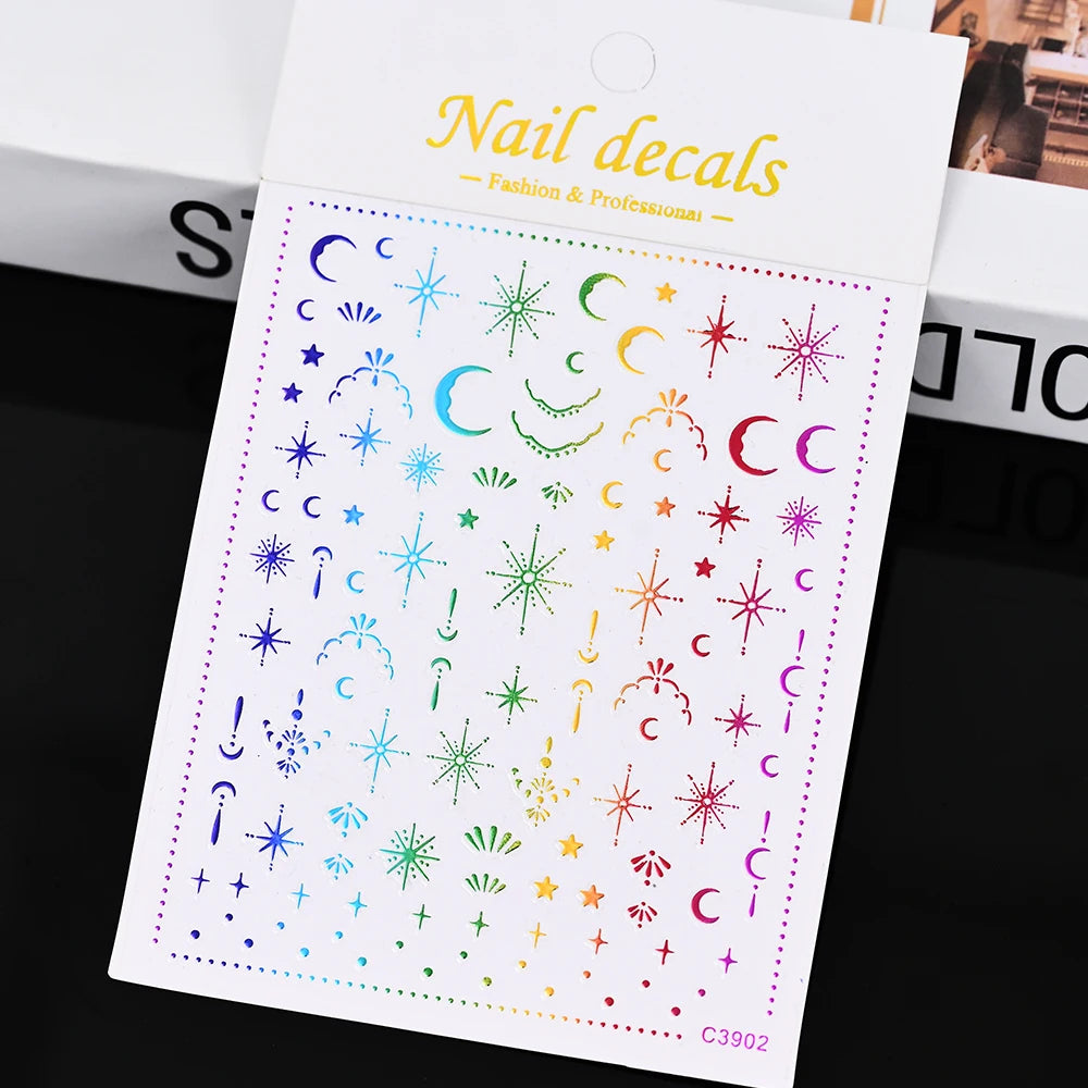 3D Star Nail Art Stickers