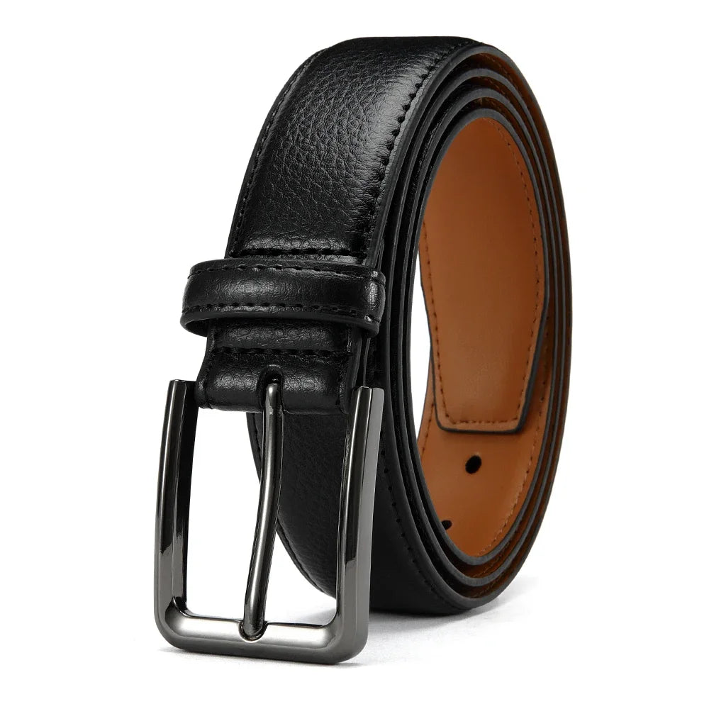 Men's High-quality Genuine Leather Automatic Buckle Belt