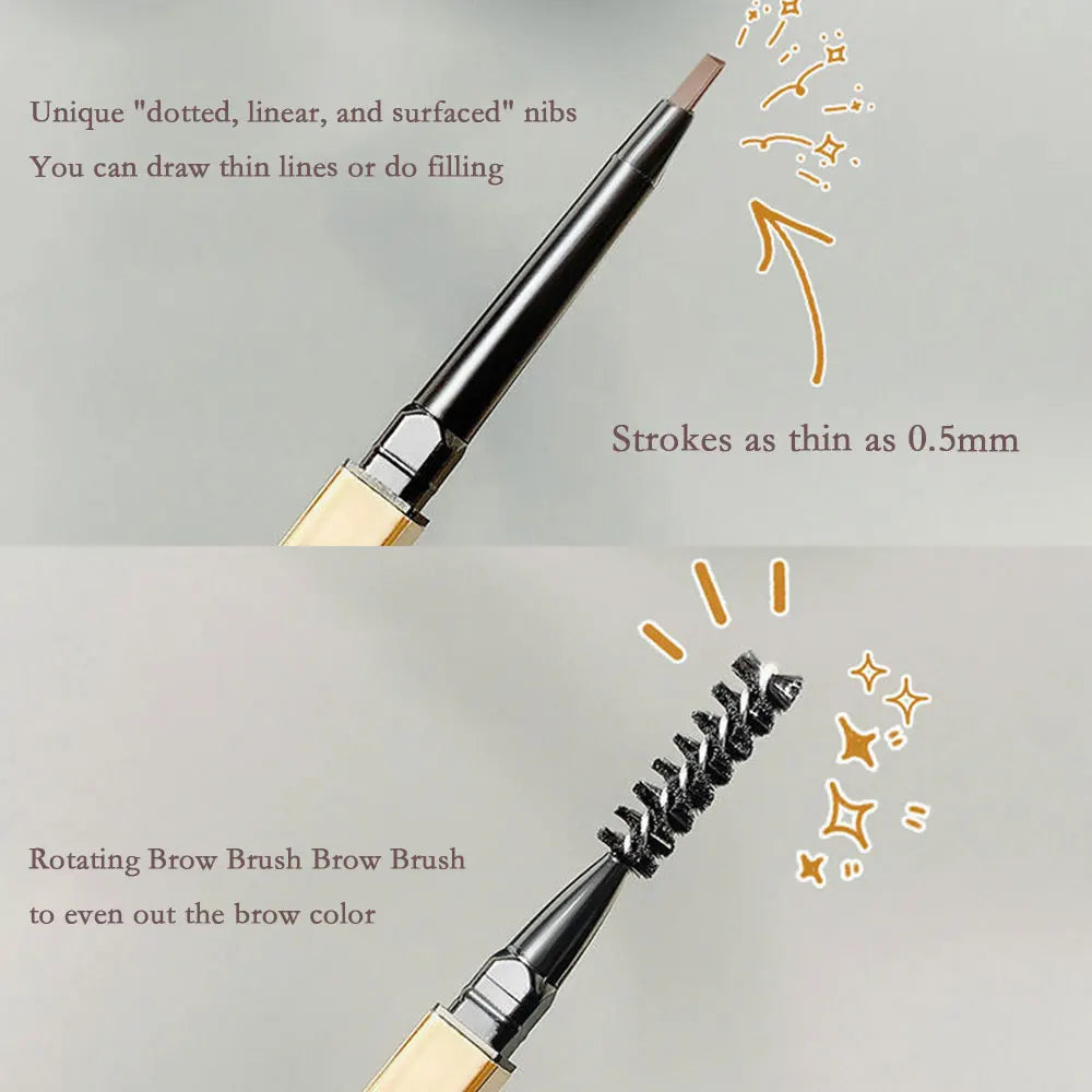 Small gold bar double-ended eyebrow pencil