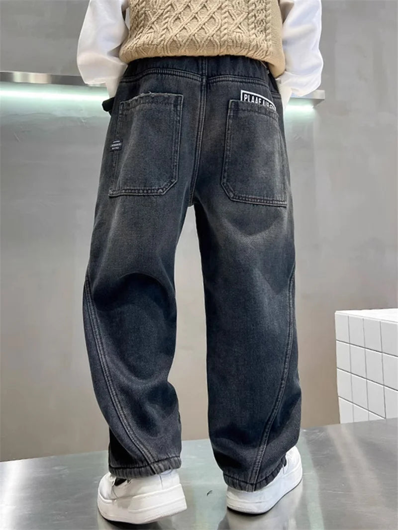 New Boys Denim Teenager Casual Trouser