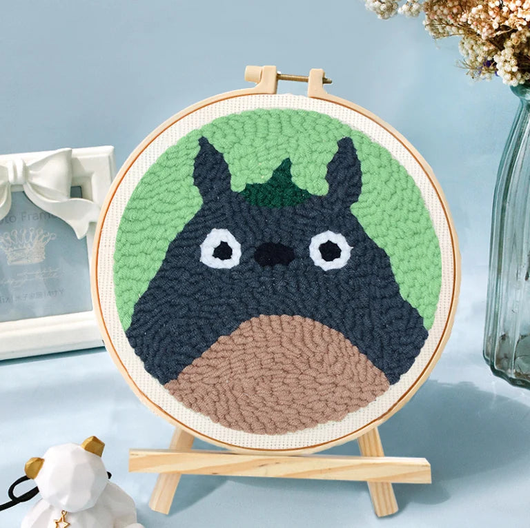 GATYZTORY DIY Animals Embroidery Kit Stitching Punch Needle Craft Pattern Printed Needlework Cross Stitch children Art