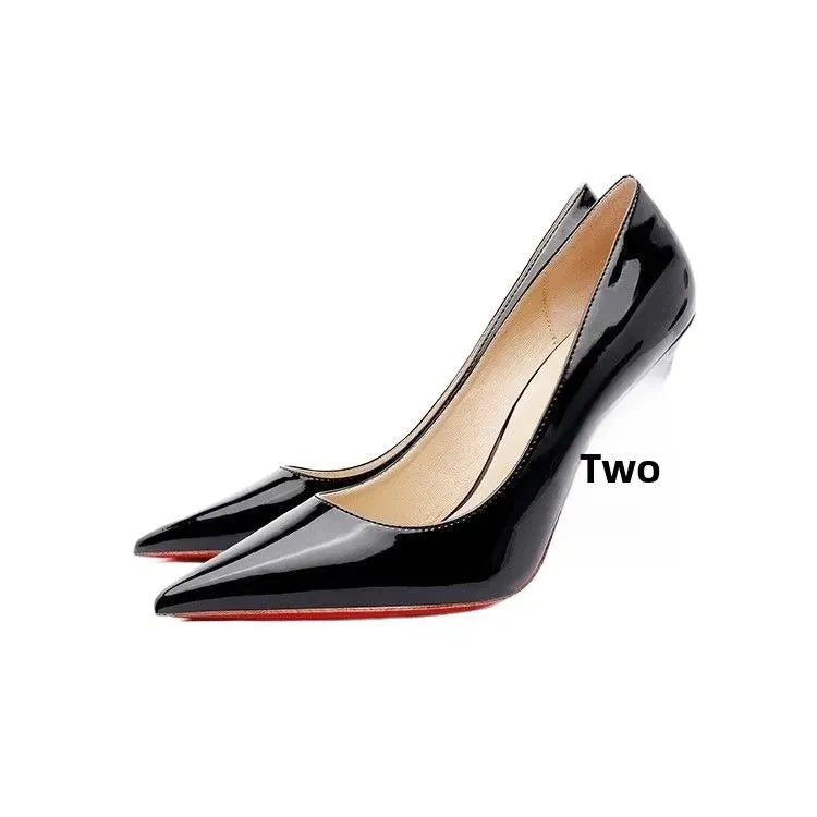Women's Leather Versatile Professional High Heels