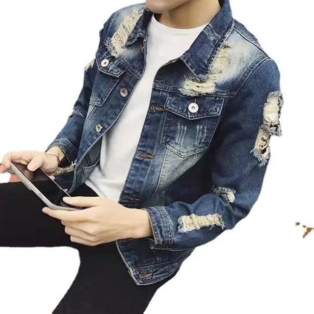 Men's Trendy Denim Korean Style Unique Top