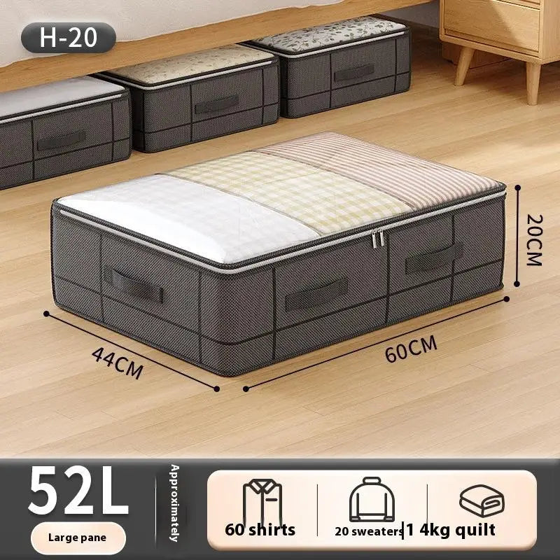 1PC Large Clothes Storage Bag Under Bed Foldable Quilt Clothes Storage Bag Doggy Bag Bedroom Dormitory Organizer Bag