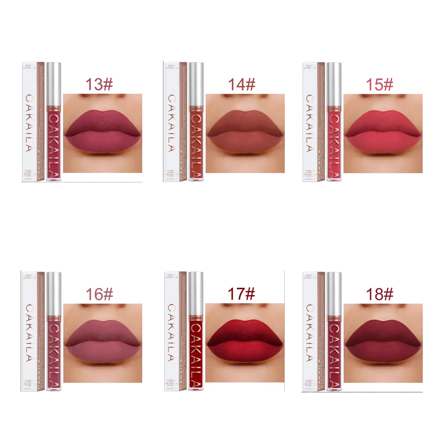 18 Color Lipstick Matte Non-stick Cup Waterproof Lip Gloss